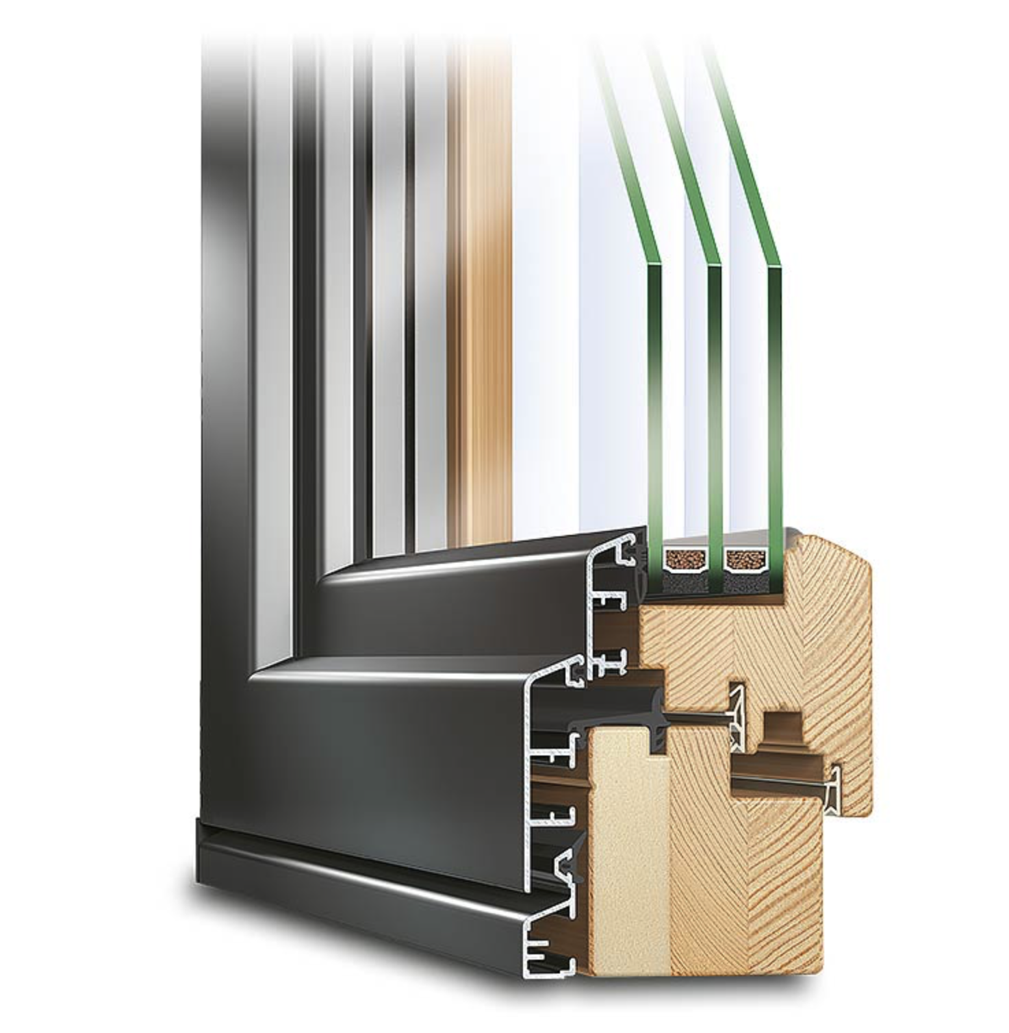 Aluminum clad wood windows